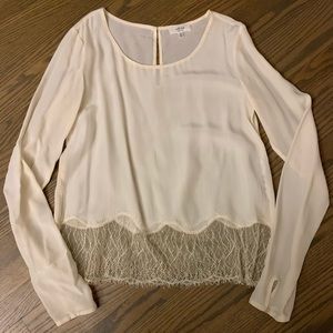 Wilfred Tops - Aritzia Wilfred silk and lace desaix blouse Wilfred Tops - Aritzia Wilfred silk and lace desaix blouse